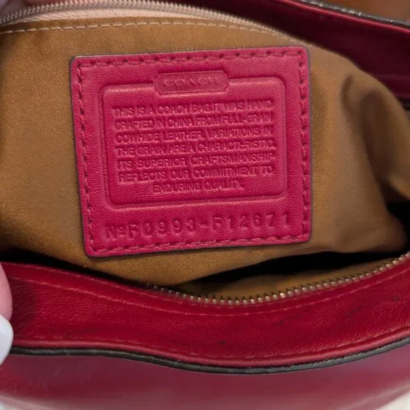 Coach Zoe Red Leather Hobo - Picture 9 of 13